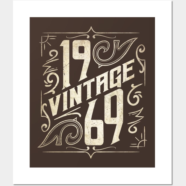 50th Birthday Gift - Vintage January 1969 Women Men Wall Art by CheesyB